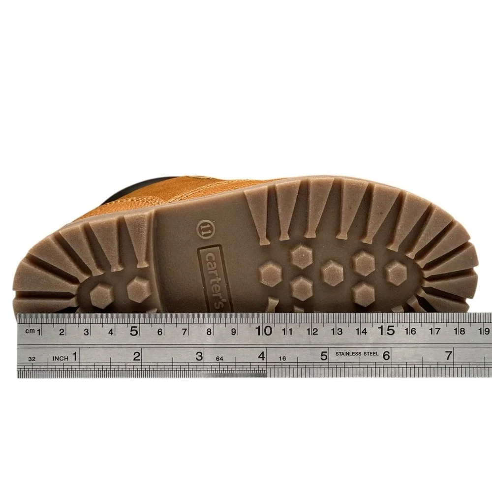 Carter's‎ Little Boys Boston Fashion Ankle Boot Size 11 Brown-Tan  Slip-on Style